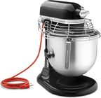 KitchenAid KSMC895OB 8-Quart Commercial Countertop Mixer with Bowl-Guard, 10-Speed, Gear-Driven, Onyx Black