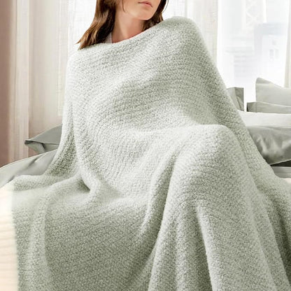 Snuggle Sac Heather Sage Green Throw Blanket - Image 3