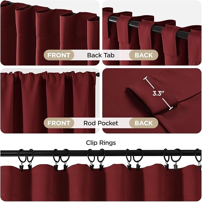 Joydeco Blackout Curtains 96 Inches Long - Image 3