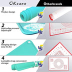 24"X16" Silicone Baking Mat Extra Large Non-stick Pastry Mat with High Edge, Dough Rolling Board for Pastry, Macarons, Pies, Bread, Cookies, Pizza, Fondant, Pasta, Food Grade Silicone Baking Supplies