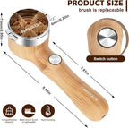 58mm Espresso Coffee Machine Cleaning Brush Wood Grain Color Espresso Machine Electric Cleaning Brush 360°Totally Enclosed for E61, Flair 58, ECM, Rocket, Sanremo, Synesso, Slayer, VBM