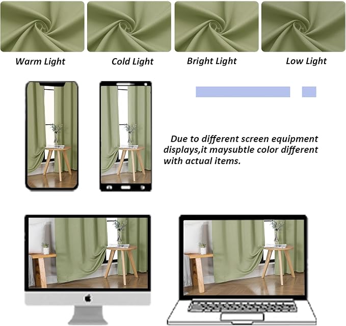 Simplebrand Sage Green Blackout Curtains - Image 8