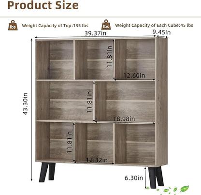 LEYAOYAO 8 Cube Bookshelf, 3 Tier Bookcase - Image 2