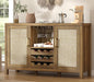 Rattan Wine Bar Cabinet, Boho Rattan Home Bar by OTUTUMUS