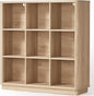 Joaxswe 9 Cube Storage Book Shelf, Modern Floor Standing 3-Tier Cubby Bookcase by Joaxswe