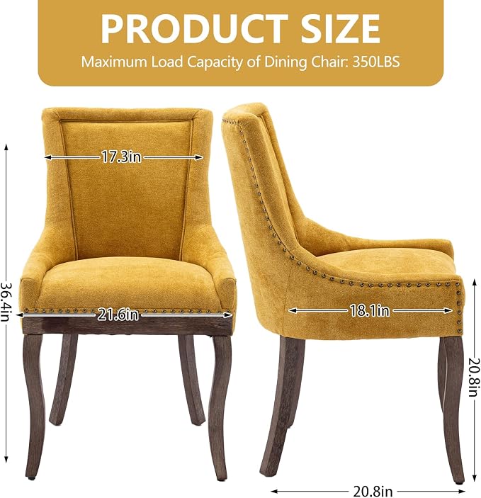 Modern Dining Chairs Set of 4, High Back Dining Chairs Side Chairs - Image 3