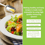 2 Pcs 1/8 Teaspoon (0.63 mL | 1/8 Tsp | 0.63 cc | 1/64 oz) Stainless Steel Single Measuring Spoon, Long Handle Metal Measuring Spoon, Kitchen Gadgets for Cooking & Baking