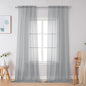 Simplebrand Light Grey Sheer Curtains 96 Inches Long, Light Filtering Silver by Simplebrand