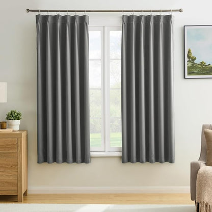 Blackout Bedroom Curtains 72 Inches Long 6 Ft Length, Summer Heat Thermal by KEQIAOSUOCAI