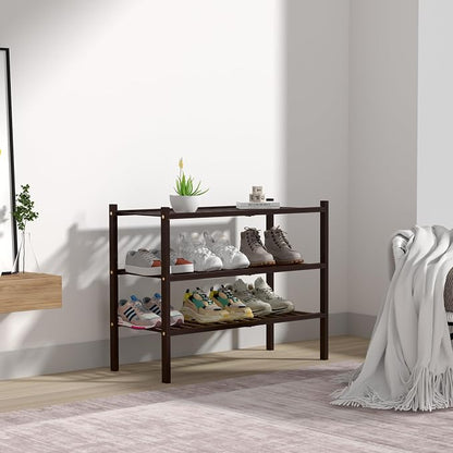 ROMGUAR CRAFT 3 Tier Bamboo Shoe Rack - Image 7