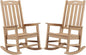 Psilvam Oversized Outdoor Rocking Chair Set of 2, Porch Rocker by PsilvamGardenFurniture