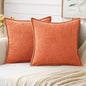 MIULEE Decorative Couch Throw Pillow Covers 18x18 Inch Coral Red 2 Pack | by MIULEE