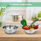 Pinkunn Set of 12 Stainless Steel Mixing Bowls, Nesting Metal Prep Salad Bowl Bulk Kitchen Large Reusable Baking Food Container for Hotel Restaurant Home Cooking, Silver(8.66 x 3 Inch)