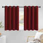 NICETOWN Red Kitchen Curtains for Christmas, Thermal Insulated Grommet Blackout by NICETOWN