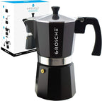 GROSCHE Milano Stovetop Espresso Maker Moka pot 12 espresso Cup - 23.6 fl oz, Black, Cuban Coffee Maker Stove top coffee maker Moka Italian espresso greca coffee maker brewer percolator