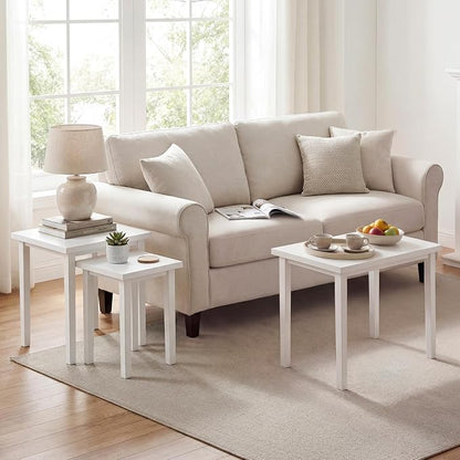 Giantex Nesting Tables Set of 3, Farmhouse Stacking Side Table - Image 7