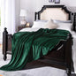 Forest Green Fleece Plush Throw Blanket 90"x90"for Couch Fuzzy Cozy Flannel | by JIAHANNHA