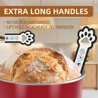 2-Pack Silicone Bread Sling for Dutch Oven – Fits 4–7 Qt Round Dutch Ovens – Heat Resistant Baking Mat with Handles, 0.7mm Thick, Oven Safe up to 446°F