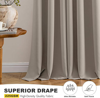 MIULEE Blackout Curtains for Bedroom 2 Panels 40 x 72 Inch Long Stone | Thermal - Image 5