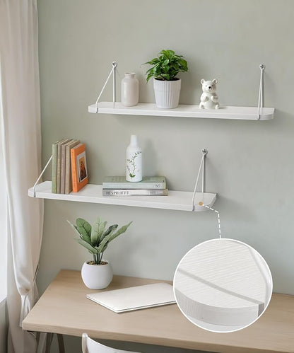 Afuly White Floating Shelves, 24 inch Long Shelves - Image 4