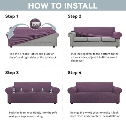 LURKA Stretch Oversized Sofa Slipcovers 1 Piece Couch Covers - Image 6