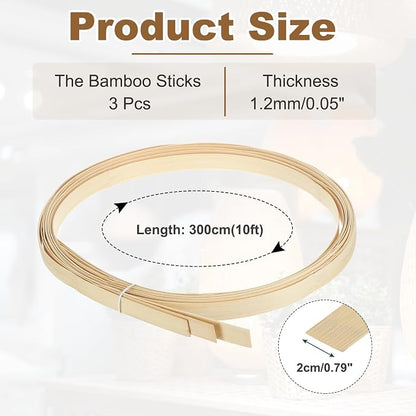 MECCANIXITY 3 Rolls Bamboo Strips - Image 2