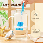 Glass Pitcher, 3.5L/118 oz Glass Water Pitcher with Lid and Spout, Heat/Cold Resistant Borosilicate Glass Water Carafe for Coffee, Juice and Homemade Beverage