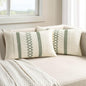MIULEE Set of 2 Sage Green Boho Decorative Lumbar Pillow Covers 12x20 Inch | by MIULEE