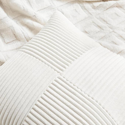 Fancy Homi 2 Packs Cream White Lumbar Decorative Throw Pillow Covers 20x28 Inch - Image 3