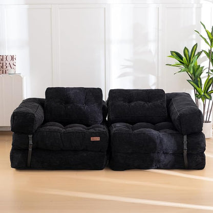 MAXYOYO Folding Sofa Bed, L-Shaped Convertible Sofa - Image 9