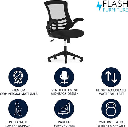 Flash Furniture Kelista Mid-Back Swivel Office Chair - Image 4