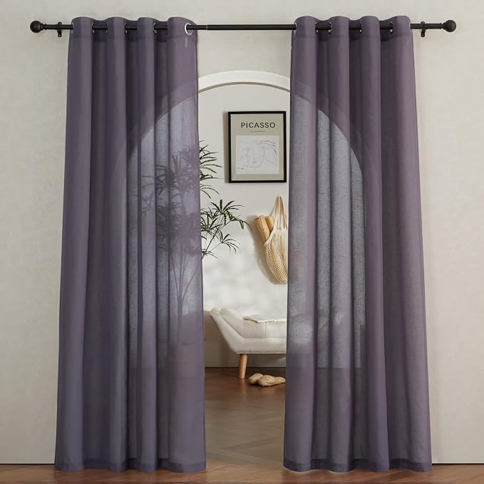 NICETOWN Flax Linen Sheer Curtains by NICETOWN