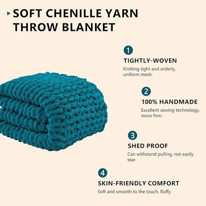 L'AGRATY Chunky Knit Throw Blanket - Image 2