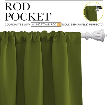 NICETOWN Window Curtains Blackout Drapes, Thermal Insulated Solid Rod Pocket - Image 3