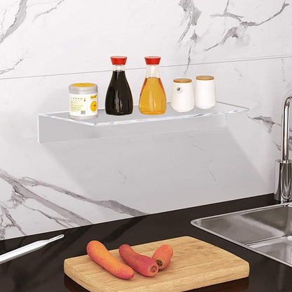Weiai Clear Acrylic Shelves 12 Inch, Floating Wall Mounted Shelf - Image 7
