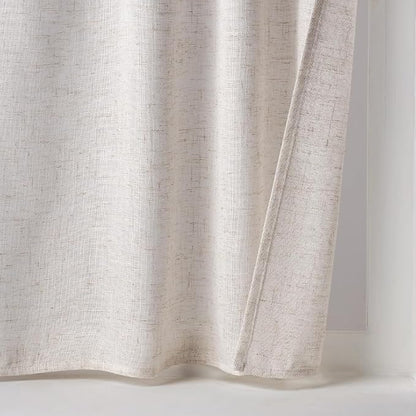 MIULEE Natural Linen White Kitchen Curtain 30 Inch Long 2 Panels Farmhouse | - Image 7