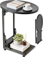 Elbourn Folding Side Table End Couch Tables, C-Shaped End Table by Elbourn