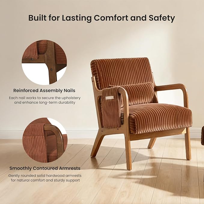 DUMOS Accent Chairs Set of 2, Mid Century Modern Accent Chair - Image 6