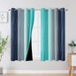 Navy Blue and Teal Gradient Blackout Curtains by ESTELARTEXTILER