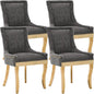 Upholstered Dining Chairs Set of 4, Modern Fabric Side Chairs by MZDOO