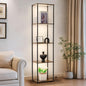 Tall Display Shelf with Lights, Dimmable LED Display Cases by Vitnucrol