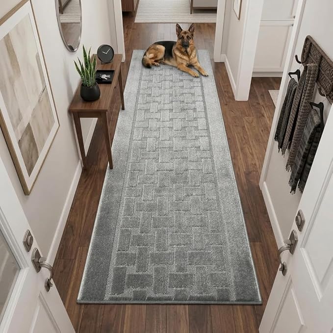 Runner Rug 35 ft, Extra Long Non-Slip Washable Rug, Rubber Backing, Rolled in - Image 4