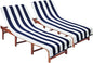 COTTON CRAFT Beach Lounge Chair Cover – 2 Pack Euro Spa Waffle Terry Towel by COTTONCRAFT