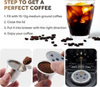 Stainless Steel Reusable K Cups for K-Supreme & K-Supreme Plus, Reusable K Cups Five Hole Universal K-eurig Refillable Coffee Pod Filter (4 Pack)