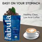 Fabula Coffee Dark Roast Whole Beans - Organic - Low Acid - Single Origin - Non GMO - Mold Free - 12 Ounces