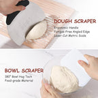 Sourdough Starter Kit, 9" Round & 10" Oval Banneton Proofing Bread Baskets Set, Sourdough Bread Baking Supplies for Beginner and Professional Bakers