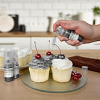 Bakell - Black Tinker Dust (4g, 1x Mini Spray Pump) Edible Glitter for Food, Desserts, and Beverages!