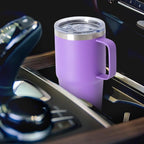 HASLE OUTFITTERS 20oz Tumbler with Lid, Stainless Steel Tumbler with Handle, Metal Insulated Travel Coffee Mug with Handle, Double Wall Vacuum Spill Proof Tumbler Cup, Purple 1 Pack