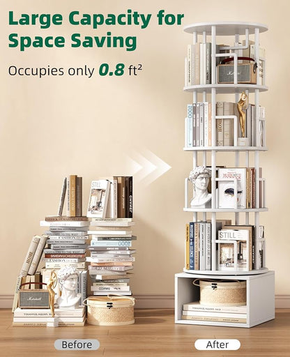 Kalrin 5 Tier Rotating Bookshelf - Image 7