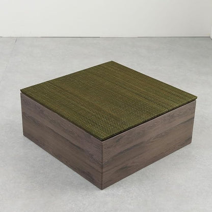 EMOOR Tatami-Top Cardboard Square Low Bench 28x28in 2-Piece Set, Koagari Easy by EMOOR